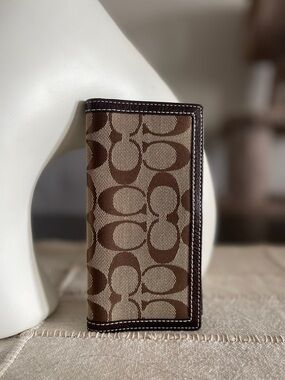 Coach Signature Checkbook Cover